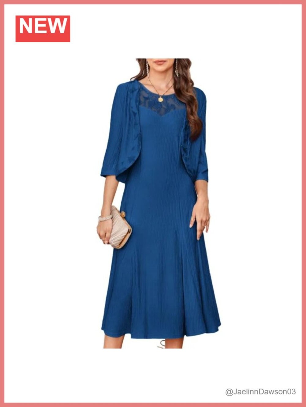 Sleeveless Sequined Midi Dress with Lace Jacket, Party Wedding Guest